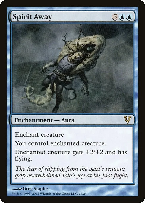 Spirit Away, carta Magic di tipo Enchantment — Aura illustrata da Greg Staples