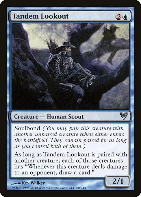 Tandem Lookout, carta Magic di tipo Creature — Human Scout illustrata da Kev Walker
