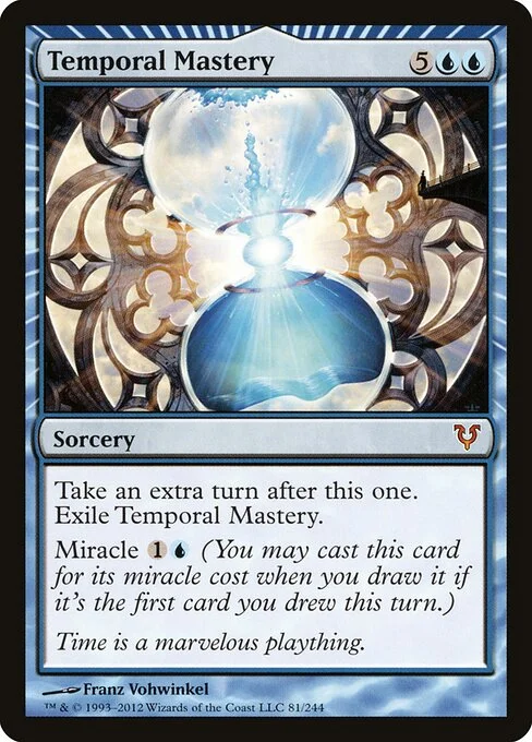Temporal Mastery, carta Magic di tipo Sorcery illustrata da Franz Vohwinkel