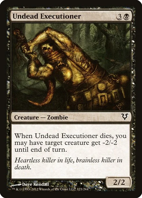 Undead Executioner, carta Magic di tipo Creature — Zombie illustrata da Dave Kendall