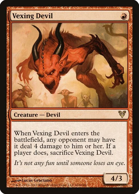 Vexing Devil, carta Magic di tipo Creature — Devil illustrata da Lucas Graciano
