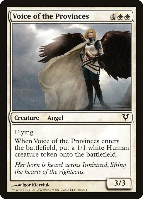 Voice of the Provinces, carta Magic di tipo Creature — Angel illustrata da Igor Kieryluk