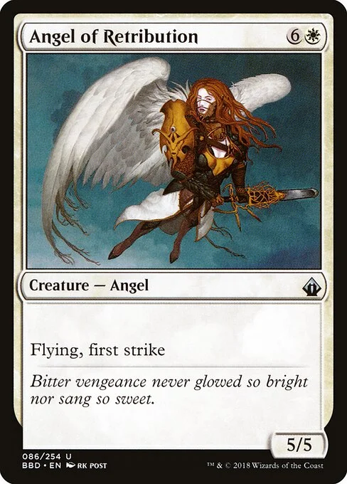 Angel of Retribution, carta Magic di tipo Creature — Angel illustrata da rk post