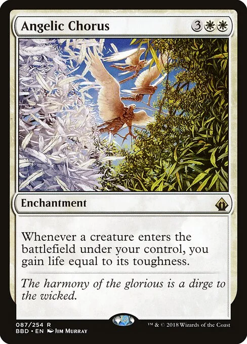 Angelic Chorus, carta Magic di tipo Enchantment illustrata da Jim Murray