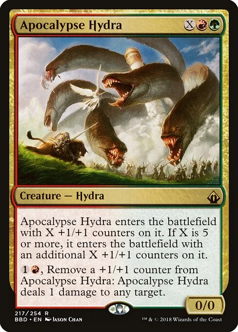 Apocalypse Hydra, carta Magic di tipo Creature — Hydra illustrata da Jason Chan