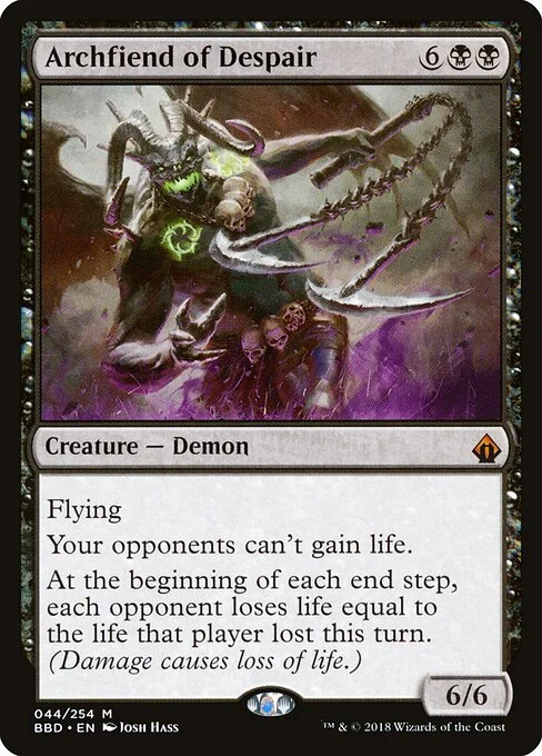 Archfiend of Despair, carta Magic di tipo Creature — Demon illustrata da Josh Hass