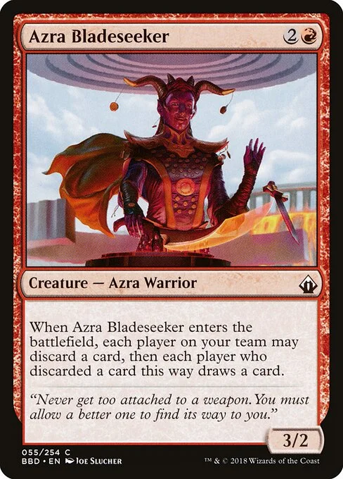 Azra Bladeseeker, carta Magic di tipo Creature — Azra Warrior illustrata da Joe Slucher