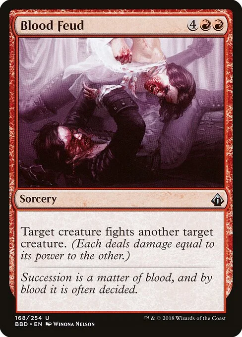 Blood Feud, carta Magic di tipo Sorcery illustrata da Winona Nelson