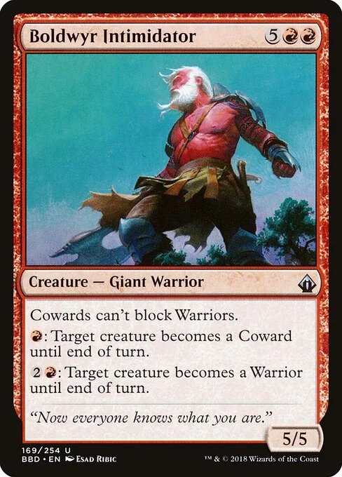 Boldwyr Intimidator, carta Magic di tipo Creature — Giant Warrior illustrata da Esad Ribic