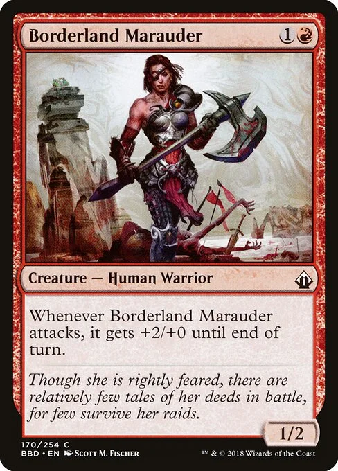 Borderland Marauder, carta Magic di tipo Creature — Human Warrior illustrata da Scott M. Fischer