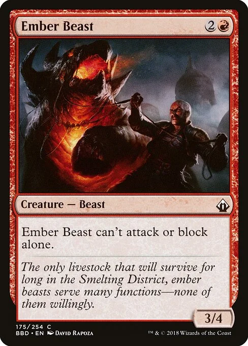 Ember Beast, carta Magic di tipo Creature — Beast illustrata da David Rapoza
