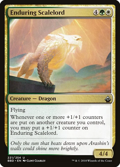 Enduring Scalelord, carta Magic di tipo Creature — Dragon illustrata da Clint Cearley