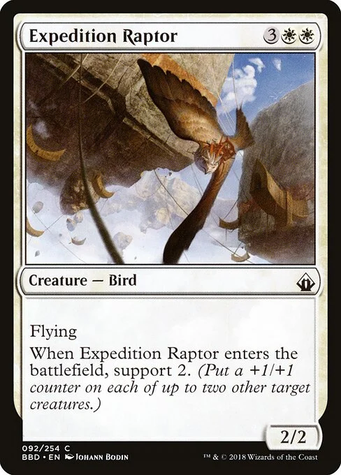 Expedition Raptor, carta Magic di tipo Creature — Bird illustrata da Johann Bodin