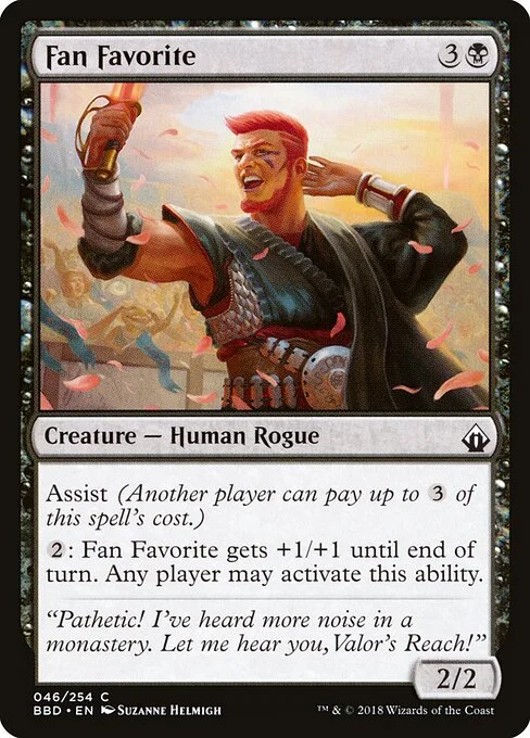 Fan Favorite, carta Magic di tipo Creature — Human Rogue illustrata da Suzanne Helmigh
