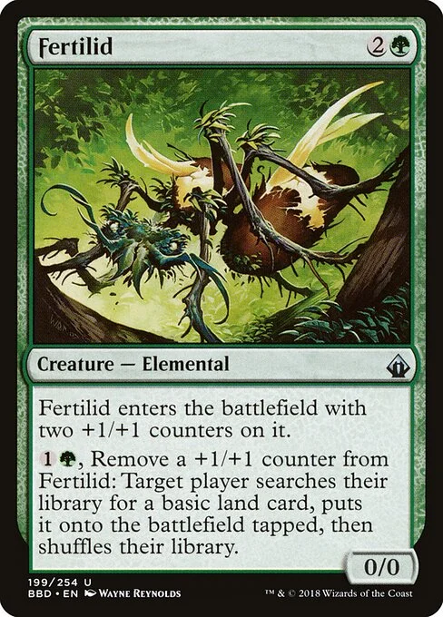 Fertilid, carta Magic di tipo Creature — Elemental illustrata da Wayne Reynolds