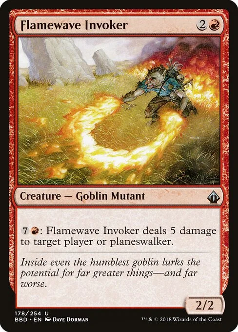 Flamewave Invoker, carta Magic di tipo Creature — Goblin Mutant illustrata da Dave Dorman