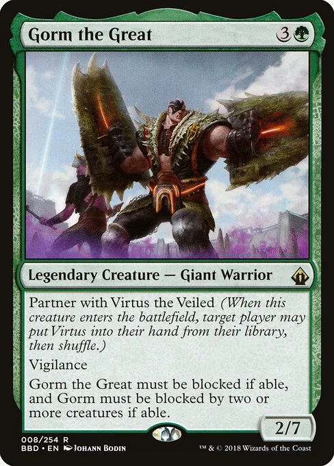 Gorm the Great, carta Magic di tipo Legendary Creature — Giant Warrior illustrata da Johann Bodin