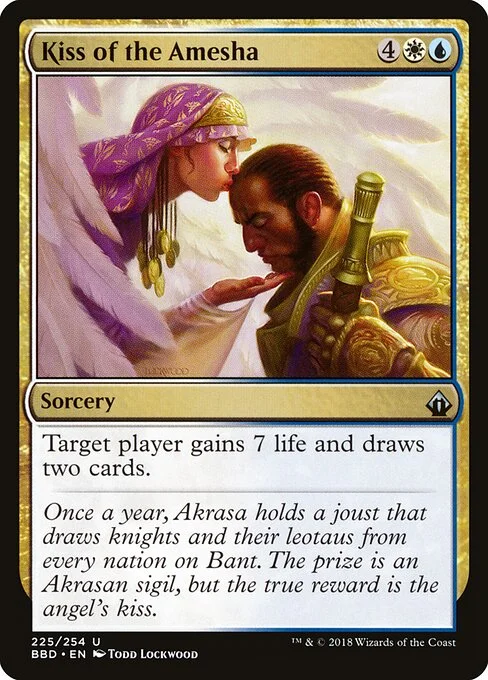 Kiss of the Amesha, carta Magic di tipo Sorcery illustrata da Todd Lockwood
