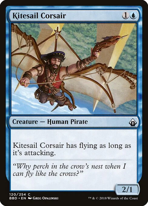 Kitesail Corsair, carta Magic di tipo Creature — Human Pirate illustrata da Greg Opalinski