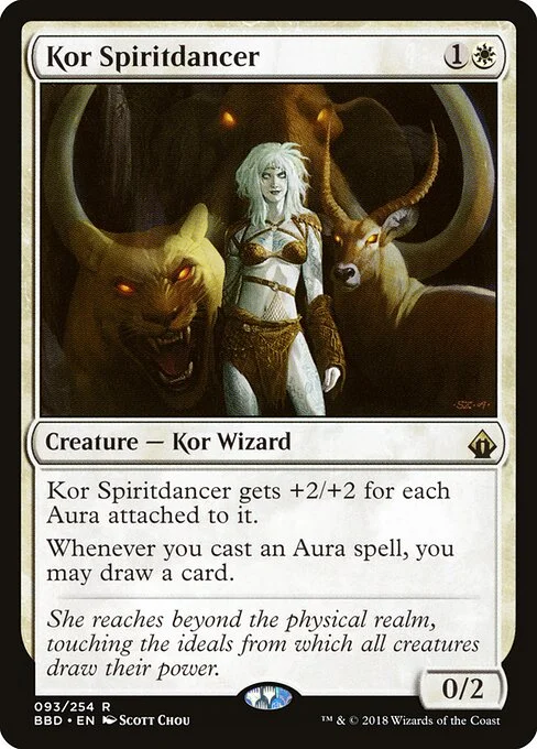 Kor Spiritdancer, carta Magic di tipo Creature — Kor Wizard illustrata da Scott Chou