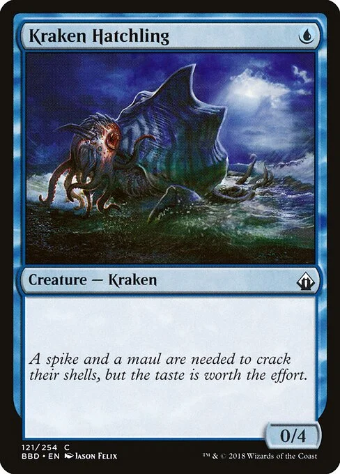 Kraken Hatchling, carta Magic di tipo Creature — Kraken illustrata da Jason Felix