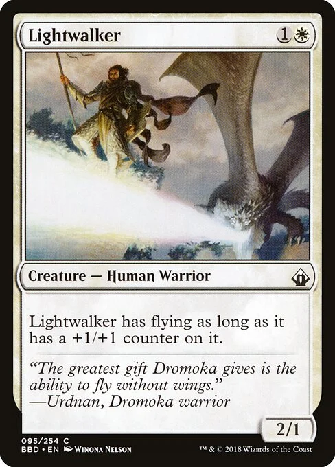 Lightwalker, carta Magic di tipo Creature — Human Warrior illustrata da Winona Nelson