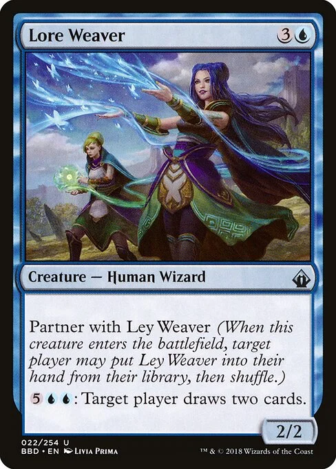 Lore Weaver, carta Magic di tipo Creature — Human Wizard illustrata da Livia Prima