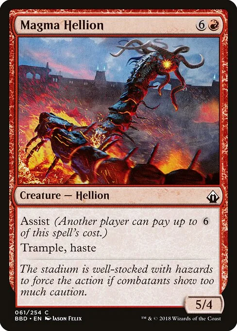 Magma Hellion, carta Magic di tipo Creature — Hellion illustrata da Jason Felix