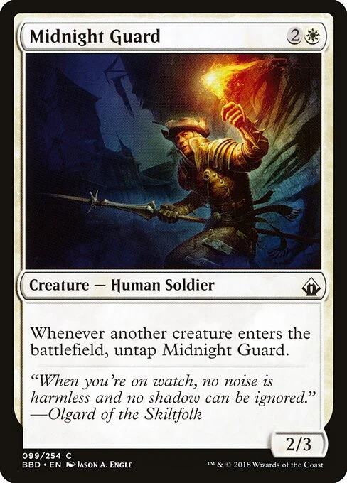 Midnight Guard, carta Magic di tipo Creature — Human Soldier illustrata da Jason A. Engle