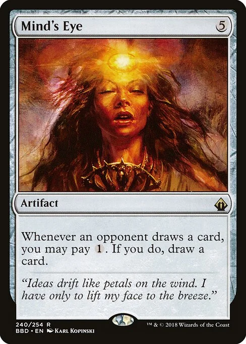Mind's Eye, carta Magic di tipo Artifact illustrata da Karl Kopinski