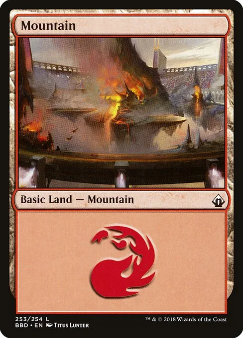 Mountain, carta Magic di tipo Basic Land — Mountain illustrata da Titus Lunter