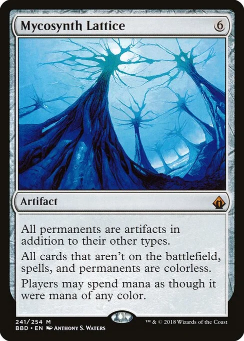Mycosynth Lattice, carta Magic di tipo Artifact illustrata da Anthony S. Waters & Cara Mitten