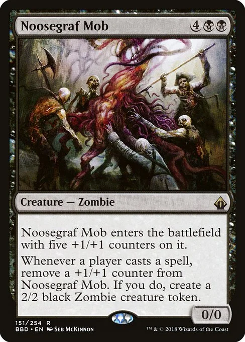 Noosegraf Mob, carta Magic di tipo Creature — Zombie illustrata da Seb McKinnon