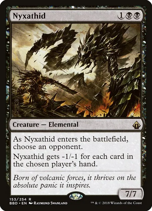 Nyxathid, carta Magic di tipo Creature — Elemental illustrata da Raymond Swanland