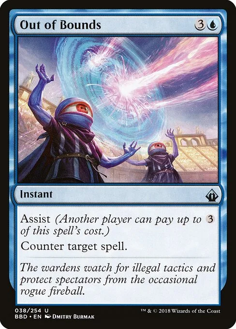 Out of Bounds, carta Magic di tipo Instant illustrata da Dmitry Burmak