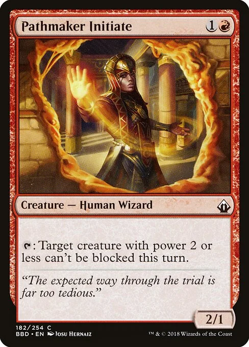 Pathmaker Initiate, carta Magic di tipo Creature — Human Wizard illustrata da Josu Hernaiz