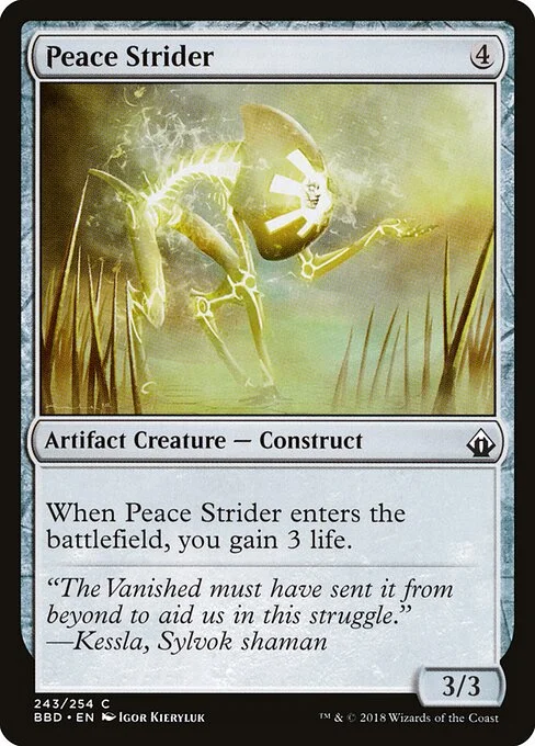 Peace Strider, carta Magic di tipo Artifact Creature — Construct illustrata da Igor Kieryluk