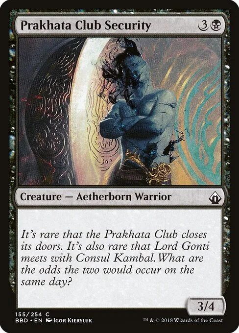 Prakhata Club Security, carta Magic di tipo Creature — Aetherborn Warrior illustrata da Igor Kieryluk