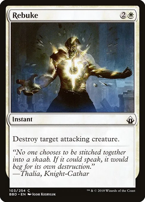 Rebuke, carta Magic di tipo Instant illustrata da Igor Kieryluk