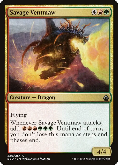 Savage Ventmaw, carta Magic di tipo Creature — Dragon illustrata da Slawomir Maniak