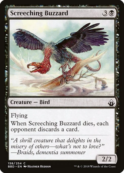 Screeching Buzzard, carta Magic di tipo Creature — Bird illustrata da Heather Hudson