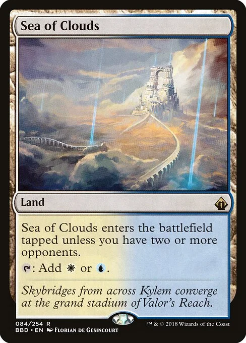 Sea of Clouds, carta Magic di tipo Land illustrata da Florian de Gesincourt