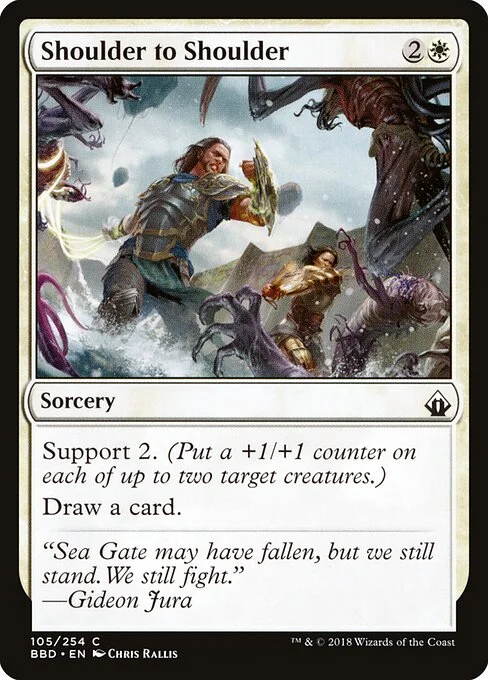 Shoulder to Shoulder, carta Magic di tipo Sorcery illustrata da Chris Rallis