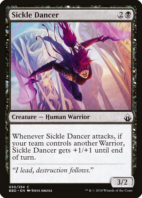 Sickle Dancer, carta Magic di tipo Creature — Human Warrior illustrata da Steve Argyle