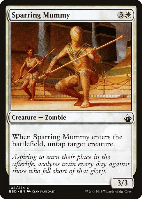 Sparring Mummy, carta Magic di tipo Creature — Zombie illustrata da Ryan Pancoast