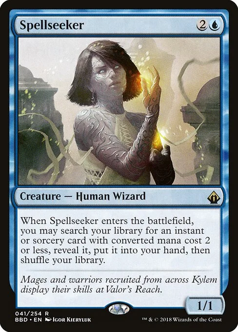 Spellseeker, carta Magic di tipo Creature — Human Wizard illustrata da Igor Kieryluk