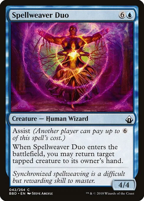 Spellweaver Duo, carta Magic di tipo Creature — Human Wizard illustrata da Steve Argyle