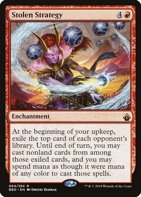 Stolen Strategy, carta Magic di tipo Enchantment illustrata da Dmitry Burmak