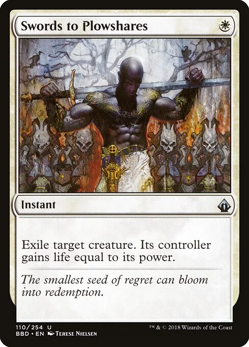 Swords to Plowshares, carta Magic di tipo Instant illustrata da Terese Nielsen