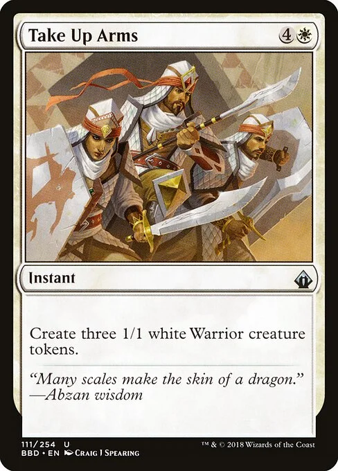 Take Up Arms, carta Magic di tipo Instant illustrata da Craig J Spearing